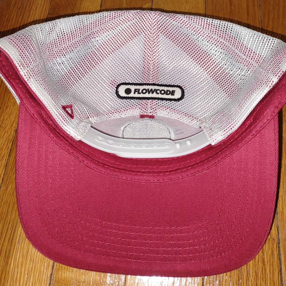 Flowcode Baseball Cap Mesh Back Adjustable Red - Picture 3 of 3